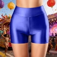 thumbnail image 7 of HXWCHs Glam Satin High Waist Fit Shorts for Nightlife with Sleek Shine and Elegant Finish XXL Blue, 7 of 7