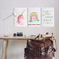 thumbnail image 3 of Stupell Industries You Are Magic Rainbow & Unicorn Art for Kids Painting Unframed Art Print Wall Art, 13 x 19, Set of 3, 3 of 7