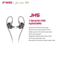 thumbnail image 2 of FiiO/JadeAudio JH5 1DD+4BA Hybrid 5 Drivers HiFi In-Ear Monitors Auricular, Desmontable 0,78 mm Cable de 2 pines Conector de 3,5 mm para audiófilos/músicos (negro), 2 of 5