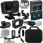 GoPro HERO9 (Hero 9) Black Action Camera with Advanced Accessory Bundle - Includes: 2x Seller Supplied Replacement Batteries, Dual Battery Charger, Underwater Housing, Underwater LED Light & Much More