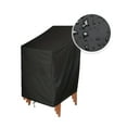 thumbnail image 5 of OPTUTUS 600D Outdoor Chair Covers, 2 Pack Patio Deep Seat Cover，Patio Waterproof Furniture Covers for 4-6 Stacking Chairs, Black-27 x 27 x 47 inch, 5 of 6