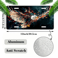thumbnail image 2 of 1 Pcs License Plate Covers & Frames, Eagle with Wings Composed of Text in Abstract Art For Decorative Front, Aluminum License Plate Covers & Frames Cover For Men Women, 12" X 6", 2 of 7