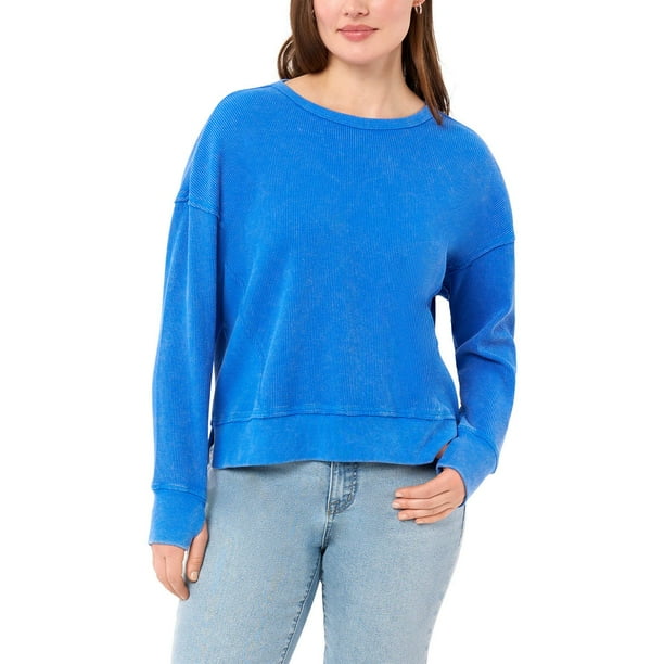 Seven7 Women's Long Sleeve Waffle Crewneck Top - Samsclub.com