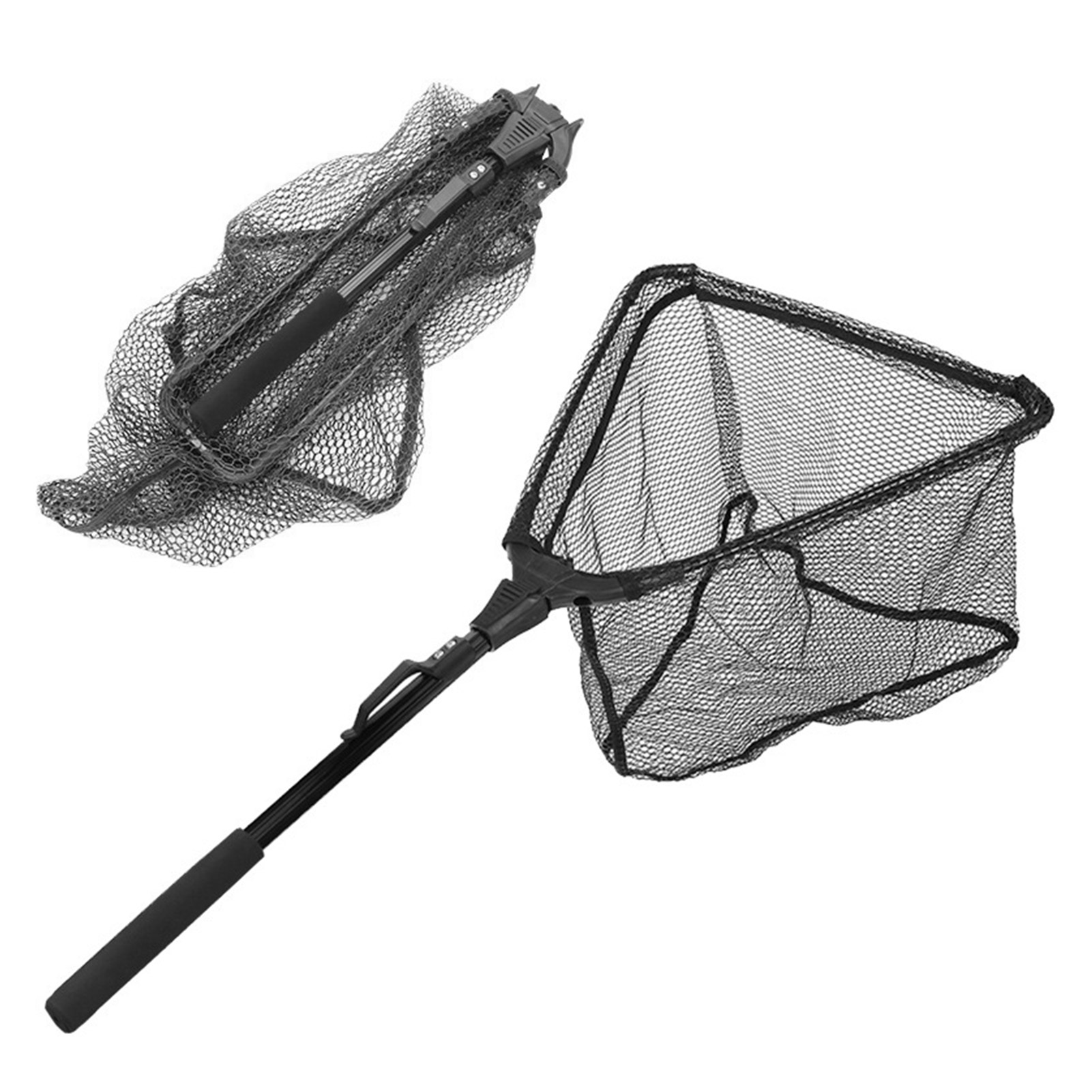 Foldable Fishing Net Fishing Landing Net with Coating Dip Net with