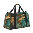 thumbnail image 2 of Disketp Emerald Color Gold Marble Bolsa de Viaje Tipo Duffle, Bolso de Mano para Fin de Semana para Mujer, Bolsa de Gimnasio Ligera para Hombre, Esencial para Viajes, 2 of 7