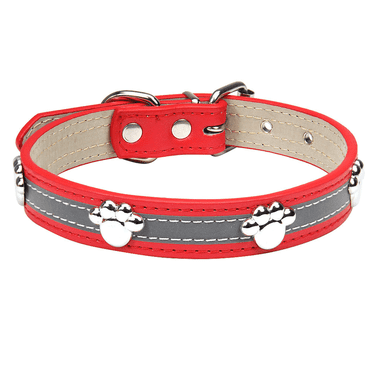 GASTROPOD Dog Collar,Stylish Puppy Collar with Reflective Design,Premium PU Leather Collar for Dogs,Adjustable Breathable Pet Collar for Small to Large Dogs