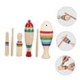 thumbnail image 4 of IFANLANDOR 3Sets Guiro Percussion Instrument For Beginner Hand-Eye Coordination Skills Various Shapes Kids Musical Toys, 4 of 8