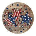 thumbnail image 2 of 4th of July Patriotic Round Placemats,Red White Blue Floral & Star Printed Table Mats,Heat-Resistant Independence Day Decorative Coasters,Patriotic Table Linens for Dining,Parties & Outdoor Picnics, 2 of 5