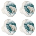 thumbnail image 2 of 4 Pcs Polar Bear Knobs for Kitchen Cabinet Cupboard Dresser Bookcase Drawer Pulls Handles Round Home Decor, 2 of 8