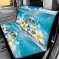 thumbnail image 2 of POLERO Underwater Sea Turtle with Plumeria & Seashells Design, Durable Universal Car Seat Cover Cushions Set of 2 Non-Slip Waterproof Auto Back Seat Protective Covers for Interior Automotive, 2 of 7