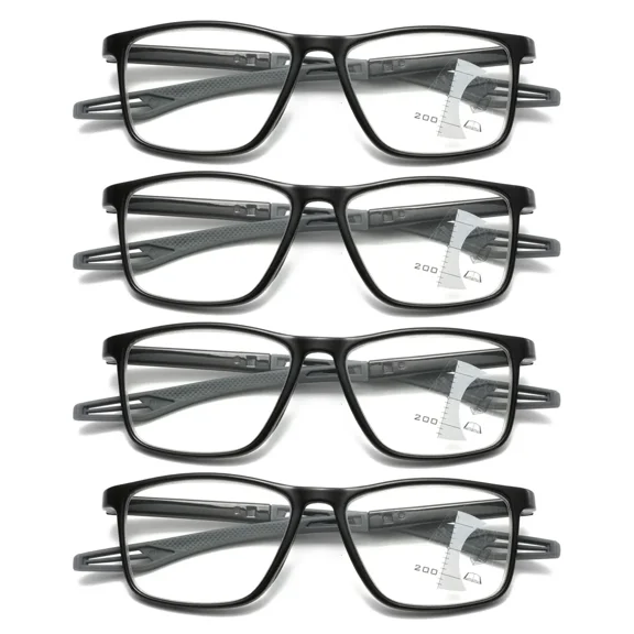 4PK Men Women Multifocus No Line Progressive Reading Glasses Multifocal Readers