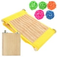 thumbnail image 2 of 1 Set of Guinea Pig Sleeping Bed Springboard Hanging Hammock Warm Sleeping Bed Toy Ball, 2 of 9