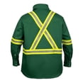 thumbnail image 4 of Flame Resistant High Visibility Hi Vis FR Shirt - 100% C - 7 oz (X-Large, Green), 4 of 6