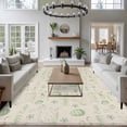thumbnail image 3 of 5'x7' Area Rugs for Living Room Bedroom, Sage Green Easter Washable Rug Carpet Runner Indoor Outdoor, Spring Vintage Bunny Eggs on Linen Non Slip Floor Mats Area Rug for Kitchen, Nursery, 3 of 8