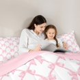 thumbnail image 6 of Feelyou Girly Pink Bow Full Size Comforter Sets for Child, Cute Ribbon Bowknot Bedding Comforter Set, Fairy Tale Princess Reversible Bedding Sets, Super Cozy Room Decor, 3 Pieces, 6 of 9