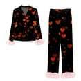 thumbnail image 5 of BILIKEYU Warm Cotton Valentine Pajamas for Women Breathable Heart Pattern, 5 of 5