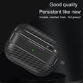 thumbnail image 6 of Case Compatible with Earbuds Case Airpods Pro (2019), Cool Business Carbon Fiber Grain Soft TPU Military-Grade Anti-Drop Anti-Scratch Wireless Earphone Protector with Keychain,Green, 6 of 12