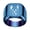 Blue, variant on Men's Square Dog Stainless Steel Ring Personalized Vintage Band Jewelry Gold Size 10