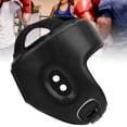 thumbnail image 4 of Boxing Helmet PU, Head Guard Sanda Kickboxing Leather Adjustable Training DefenseBlack Large Size, 4 of 8