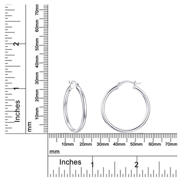 Brilliance Fine Jewelry Click Top Hoop Earrings in Sterling