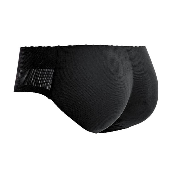 Hip Lifting Panties Padded Panties Comfortable Push up Bottom Padding S S  Size Black