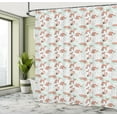 thumbnail image 5 of Ambesonne Fox Shower Curtain, Wild Forest Animals Polka Dots, 69"Wx84"L, Salmon Mint Green, 5 of 5