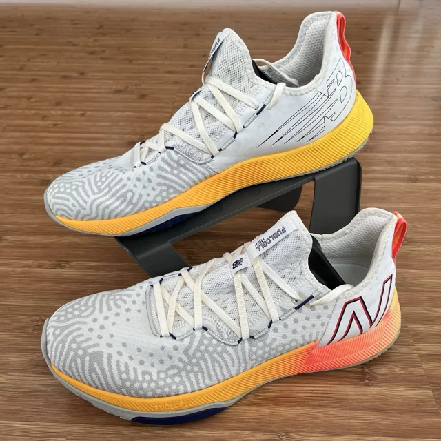 Mens 13D New Balance FuelCell 100 Trainer Running Shoes White Orange MXM100RW