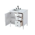 thumbnail image 6 of Elegant Kitchen and Bath 32 inch Single Bathroom Vanity in White, 6 of 7