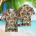thumbnail image 3 of Camisa hawaiana con estampado 3D de hongos mágicos para hombre, camisas de playa con patrón colorido, blusas casuales de verano de manga corta, blusas cómodas, 3 of 5