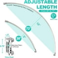 thumbnail image 3 of Adjustable Arched Curved Shower Curtain Rod Rustproof Expandable Aluminum Metal Shower Rod 38-72 Inches Telescoping Design Exquisite Customizable for Bathroom,Need To Drill,Brushed Nickel, 3 of 14