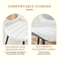 thumbnail image 6 of Table and chair set.42 inch diameter,modern minimalist style circular transparent tempered glass table,with black metal legs.Paried with 4 PU Chairs With Black Cushion., 6 of 25