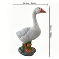 thumbnail image 3 of 12.6" Large White Porch Goose Statue - Resin Hollow Plastic Garden Goose with Stones Base, Indoor Outdoor Decorative Figurine for Patio Yard Entryway, 3 of 9