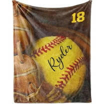 Personalized Soccer Blanket with Name, Custom Name Throw Blankets Soft Football Sports Red Bed Blankets Customized Name Gifts for Kids Teens Adults Toddler Boys Girls Player Teams