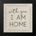 thumbnail image 2 of Dos Santos, Bella 20x20 Black Modern Framed Museum Art Print Titled - With You I Am Home, 2 of 5