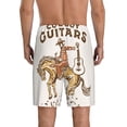 thumbnail image 2 of Balery Cowboy Rodeo Guitar Men's Cotton Knit Pajama Shorts Waistband & Pockets,Short Pajama Pants-Medium, 2 of 8
