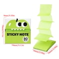 thumbnail image 3 of Semi-Transparent Sticky Notes,80 Sheets Self‑Adhesive Sticky Note Pads for Reading Annotating Documents Office Supplies,Light Green, 3 of 7