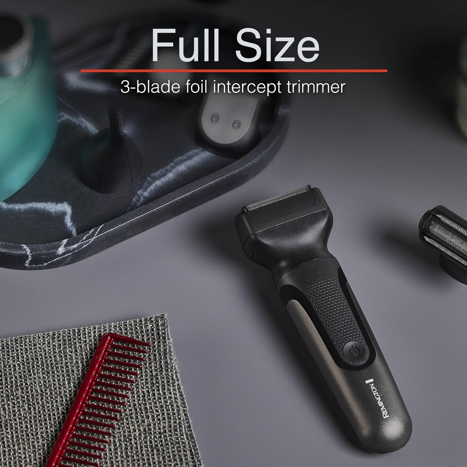 Remington ONE Shave & Groom Multi-Tool Electric Razor for Men, Foil Shaver with 4 Full-Size Attachments & 5 Adjustable Combs for Beard, Face & Body Grooming