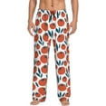 thumbnail image 2 of Kdxio Hand Drawn Tomatoes Print Men's Sleep Pajama Pant Lounge Pants with Pockets, 2 of 8