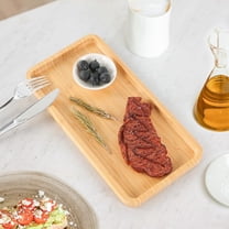 Bamboo Serving Tray & Cheese Board – Natural Rectangular Platter for Fruit, Appetizers, Charcuterie – Food Safe, Durable & Eco-Friendly