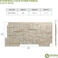 thumbnail image 4 of Ekena Millwork 49"W x 24 1/2"H x 1 1/4"D Castle Rock Stacked Stone, EverStone Faux Stone Siding Panel, Sea Shell, 4 of 9