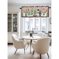 thumbnail image 2 of Christmas Snowman Valances for Windows, Xmas Tree Socks Ball Red Plaid Winter Light Filtering Window Treatment Valances, Rod Pocket Small Curtains for Kitchen/Bathroom, 60"x14", 2 of 9