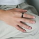 thumbnail image 5 of Promotion!Maojin Alianza de boda para hombre en titanio de 8 mm, anillo chapado en negro, anillo de boda, anillo de compromiso, 5 of 5