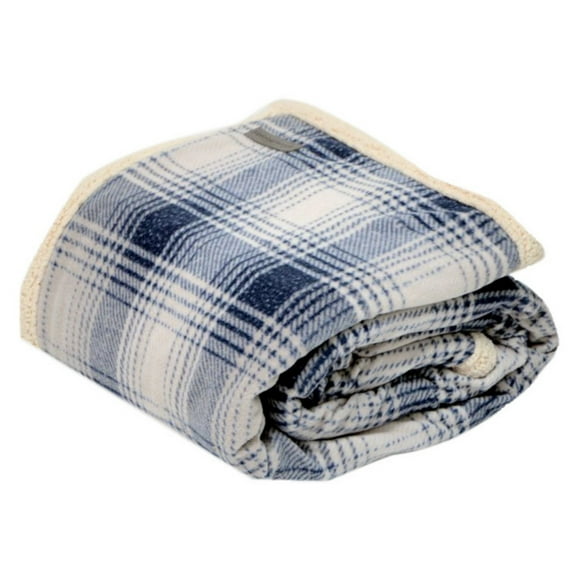 Eddie Bauer | Brushed Fleece Collection | Throw Blanket-Reversible Sherpa Cover, Soft & Cozy, Perfect for Bed or Couch, Nordic Midnight