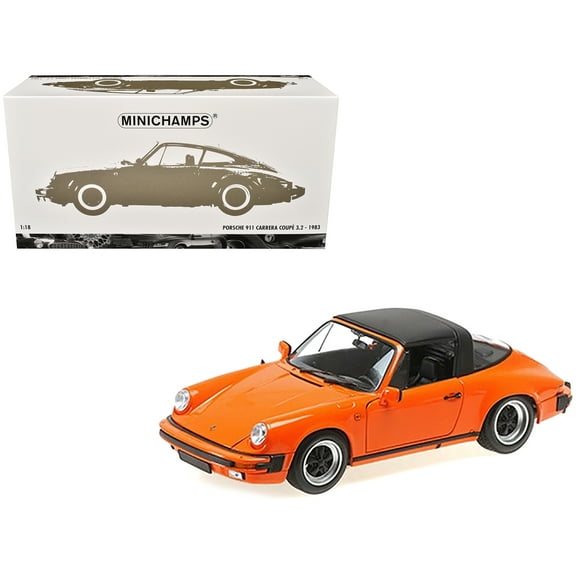 1983 Porsche 911 Carrera Targa 3.2 Orange 1/18 Diecast Model Car by Minichamps