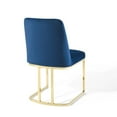 thumbnail image 4 of Modway Amplify Sled Base Performance Velvet Dining Side Chair in Gold Navy, 4 of 8