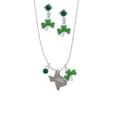 thumbnail image 2 of Delight Jewelry Stainless Steel Texas Strong - Green Shamrock Necklace and Clover Earrings Jewelry Set, 2 of 5