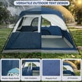 thumbnail image 5 of COBIZI 4-6-8 Person Family Camping Tent with Instant Pop-Up Setup, 10x9FT Heavy Duty 210D Oxford Waterproof PU2000mm & Fire Resistant Tent with Mesh Screen, Wind Ropes and Stakes, Dark Blue, 5 of 7