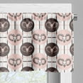 thumbnail image 3 of Ambesonne Goat Valance Pack of 2, Animal Portraits on Circles, 54"X12", Brown Blush White, 3 of 5