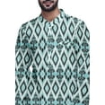 thumbnail image 4 of Atasi Printed Casual Asymmetric Kurta Pyjama For Men Designer Long Kurta Set, 4 of 4