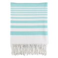thumbnail image 1 of Saro Lifestyle TH160.A5060 Couverture Rayée&44; Aqua, 1 of 1